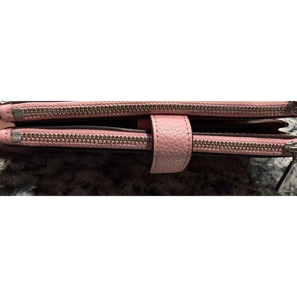 Michael Kors Jet Set Travel Double Zip Wristlet Wallet Primrose Pink